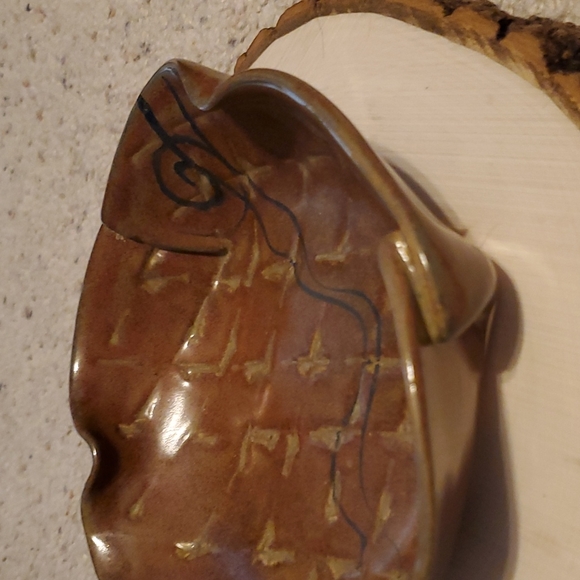 Hilborn Pottery Canada Brown Abstract Pottery Bowl - Picture 3 of 9